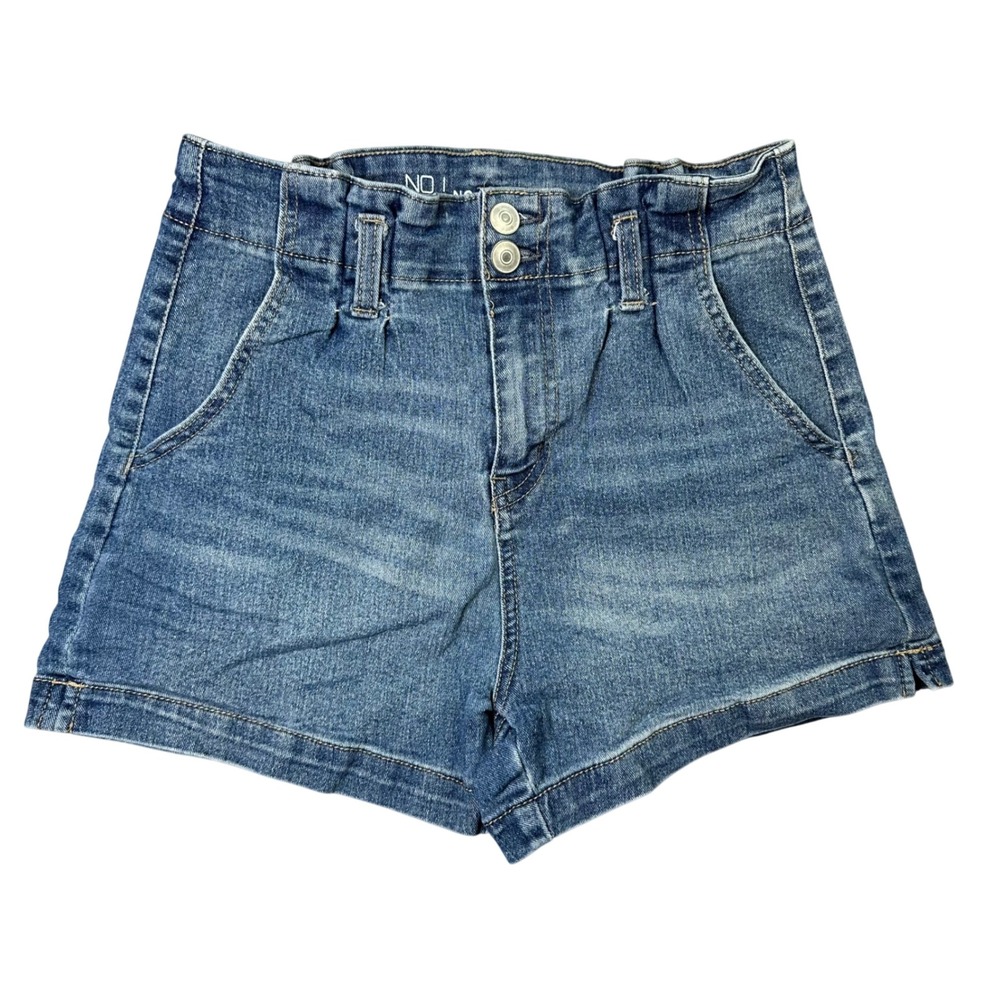 No Boundaries Paperbag Waist Denim Shorts High Rise Blue Size S 3-5 Denim Summer